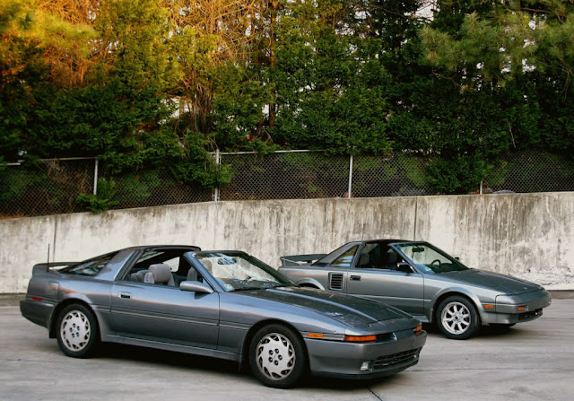 Toyota Supra MK3 A70 & Toyota MR2 W10 targa japoński sportowy samochód RWD coupe znany midship mid-engine