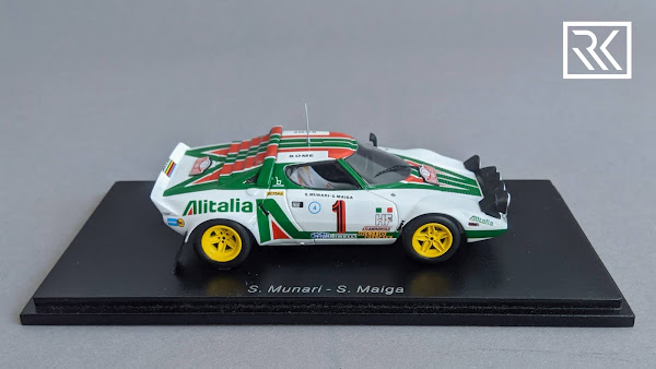 1:43 Spark Lancia Stratos HF, Rallye Monte-Carlo 1977, Winners: S. Munari / S. Maiga