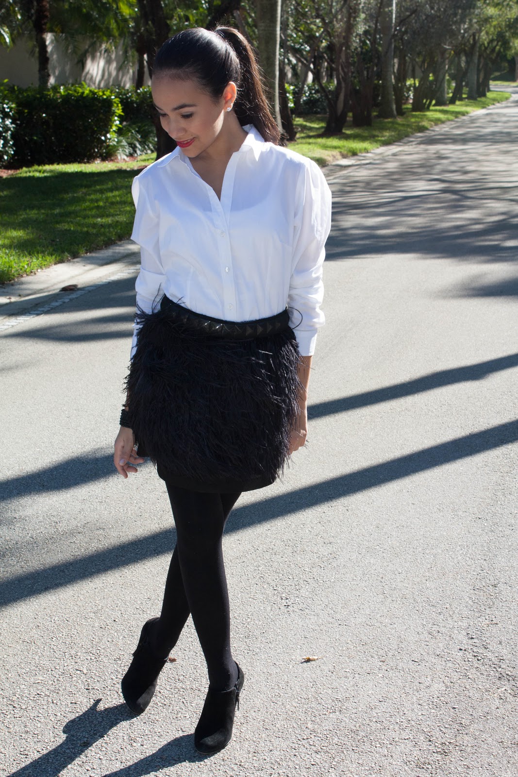 Stylishly In Love OstrichFeather Skirt From Day To Night