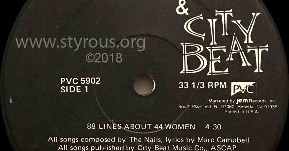 The Nails 88 Lines About 44 Women Lyrics The Styrous® Viewfinder: 88 Lines About 44 Women lyrics