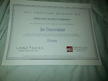 Certificado Lanzadera Emprendedor