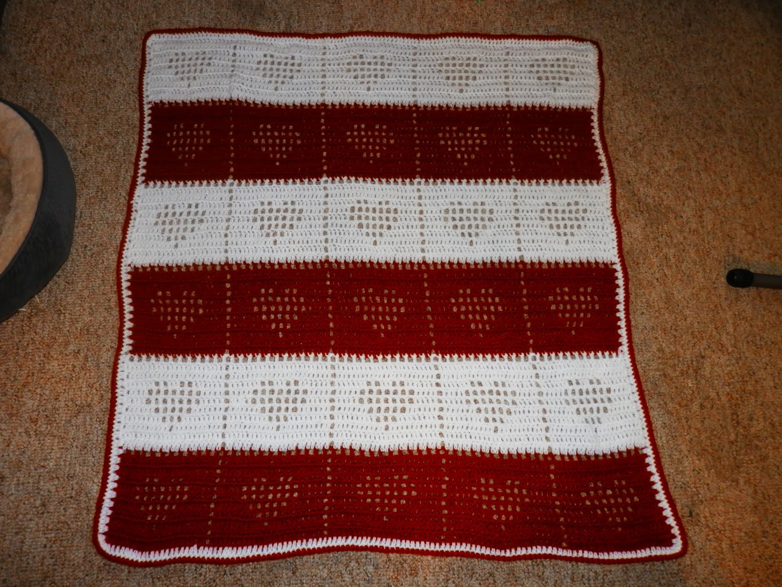 Karens Crocheted Garden of Colors: Heart Baby Blanket for Valentines Day