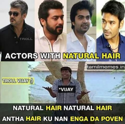 actor thalapathy vijay mersal movie memes tamil actor vijay vijay worst hairstyle bhairava memes img actor thalapathy vijay mersal movie memes tamil actor vijay