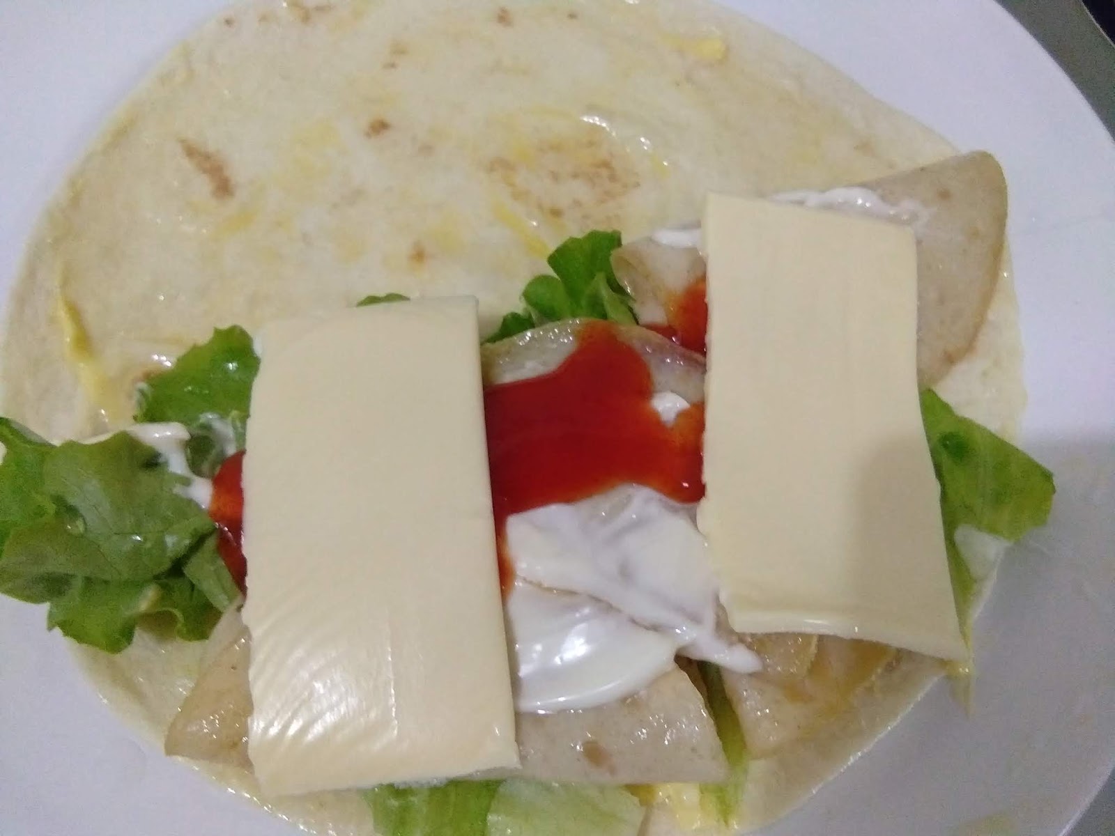 My Breakfast Tortilla Wrap + Chicken Slice Dorsett Pink