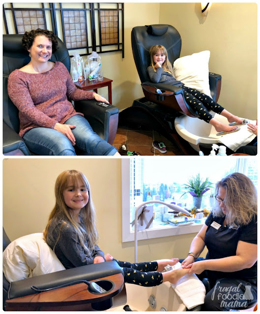 The Spa at Massanutten offers services for tots, tweens, & teens. Children from 5-10 years old can be treated to manis & pedis alongside their parent.