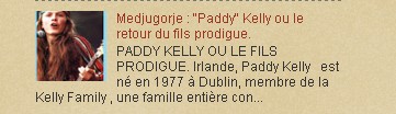 Medjugorje : "Paddy" Kelly ou le retour du fils prodigue.
