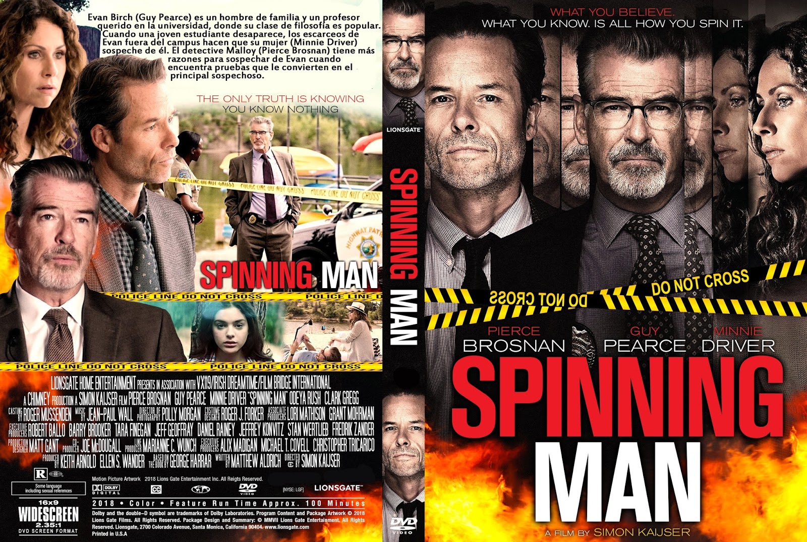 Spinning man. Spinning man movie poster.
