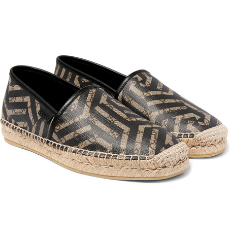 Stunning Slip: Gucci Leather-Trimmed Coated Canvas Espadrilles ...