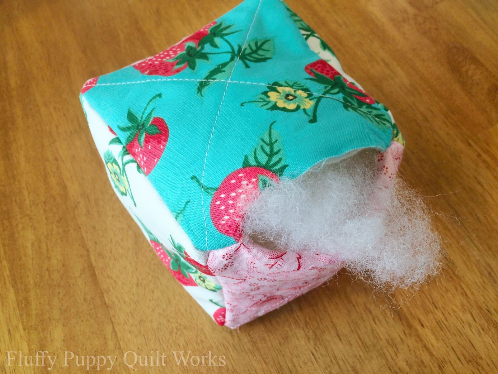Fluffy Puppy Quilt Works How to Sew a Cube An Easy Pincushion Tutorial
