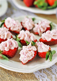 Strawberry Cheesecake Strawberry Bites for Valentine's Day Image