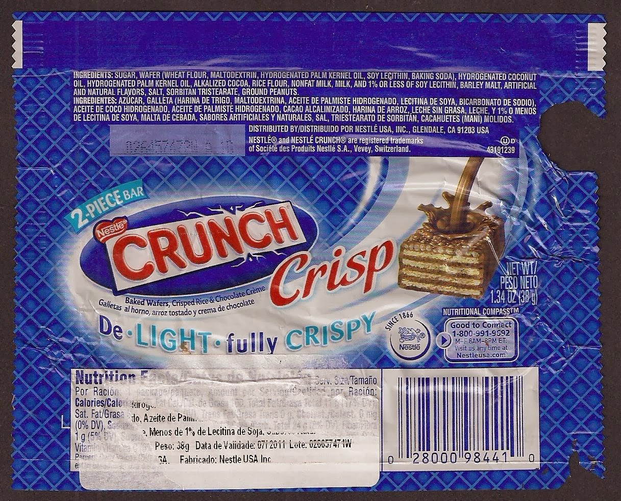 Crunch Wrapper Nestlé Chocolate Wrappers!: Crunch Crisp 38g
