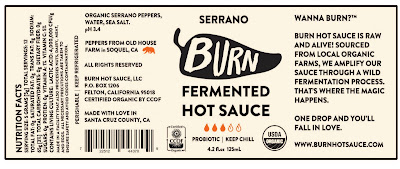 Burn Hotsauce Label Burn Hotsauce Label