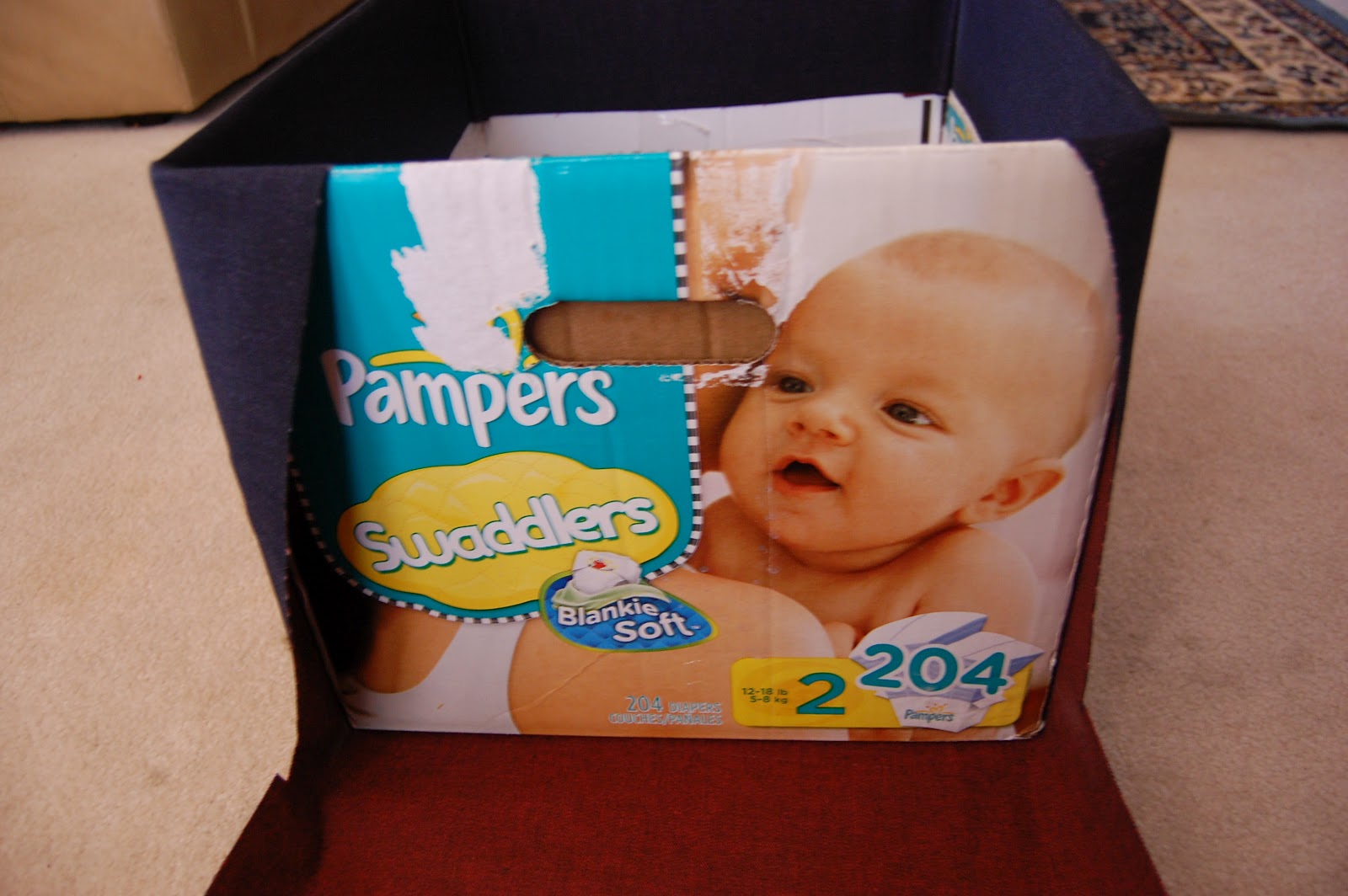 Babblings and More Repurpose Diaper Box into Denim Box