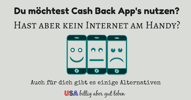 Cash Back und sparen auch ohne Internet am Handy Cash Back und Rebate Apps ohne Internet nutzen