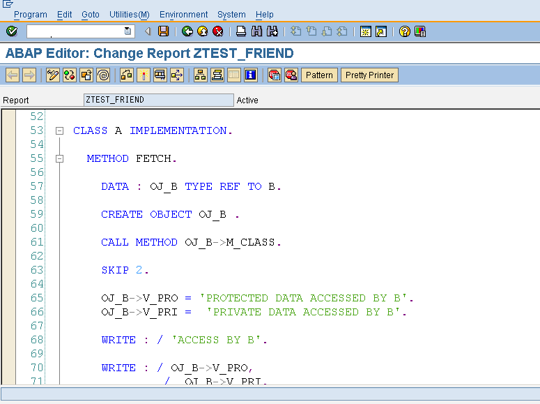 SAP TECH: Local Class : Friends