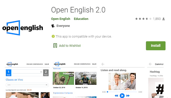 bajar open english 2.0 para pc