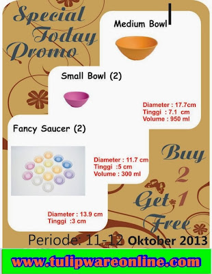 Promo Harian Tulipware 11 sd 12 Oktober 2013