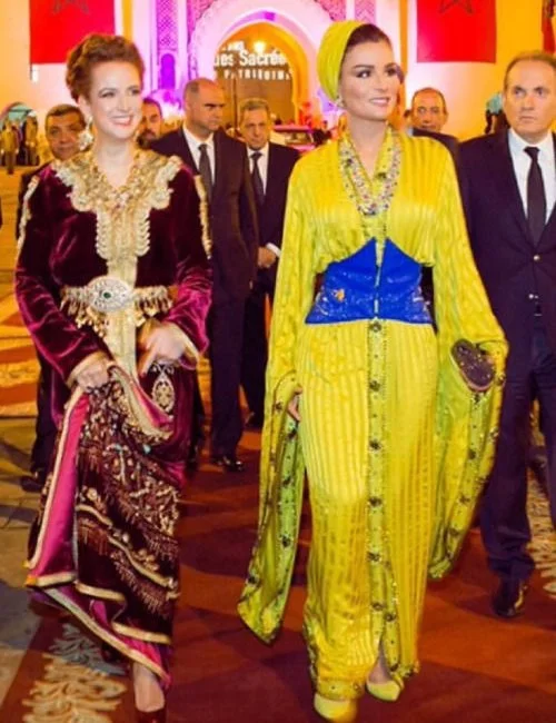 Princess Lalla Salma of Morocco and Sheikha Mozah of Qatar attended the opening of the 22th Fez Festival of World Sacred Music 2016