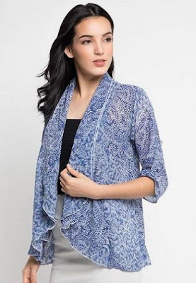 Model Baju Batik Kombinasi Bolero modis Model Baju Batik Kombinasi Bolero modis