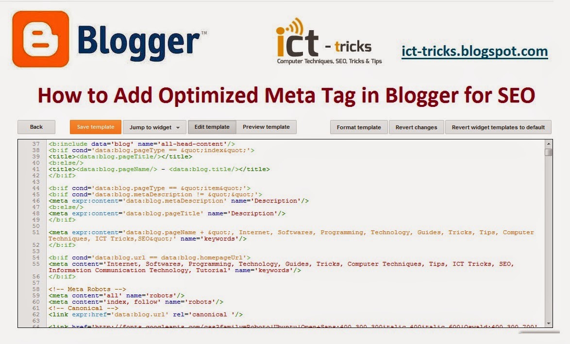 How to Add Optimized Meta Tags in Blogger for SEO  