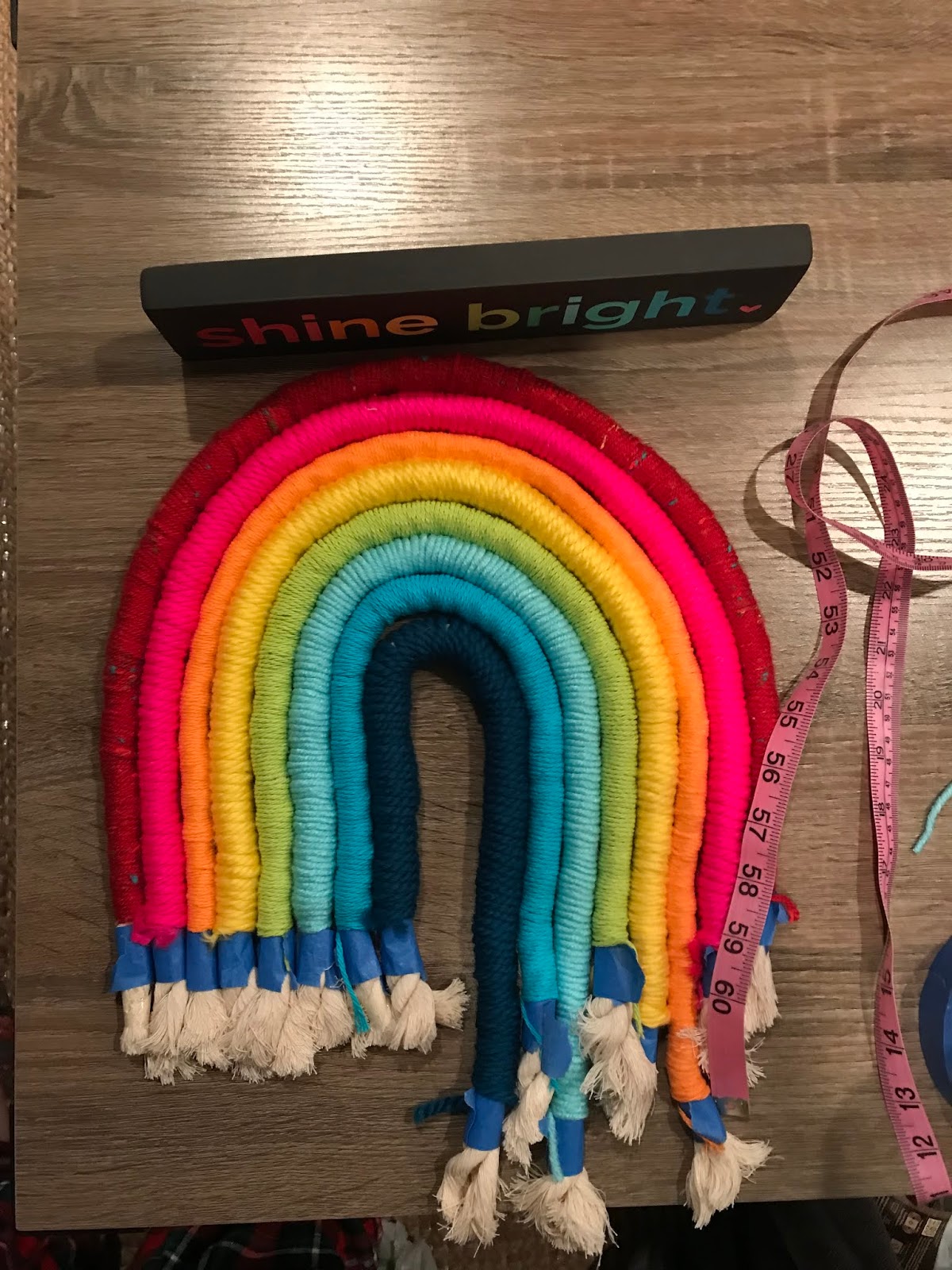 Lyndi's Projects: Yarn-Wrapped Rope Rainbow