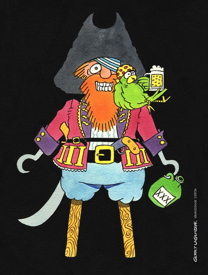 Pirate character Pirate cartoon character, Lagendyk
