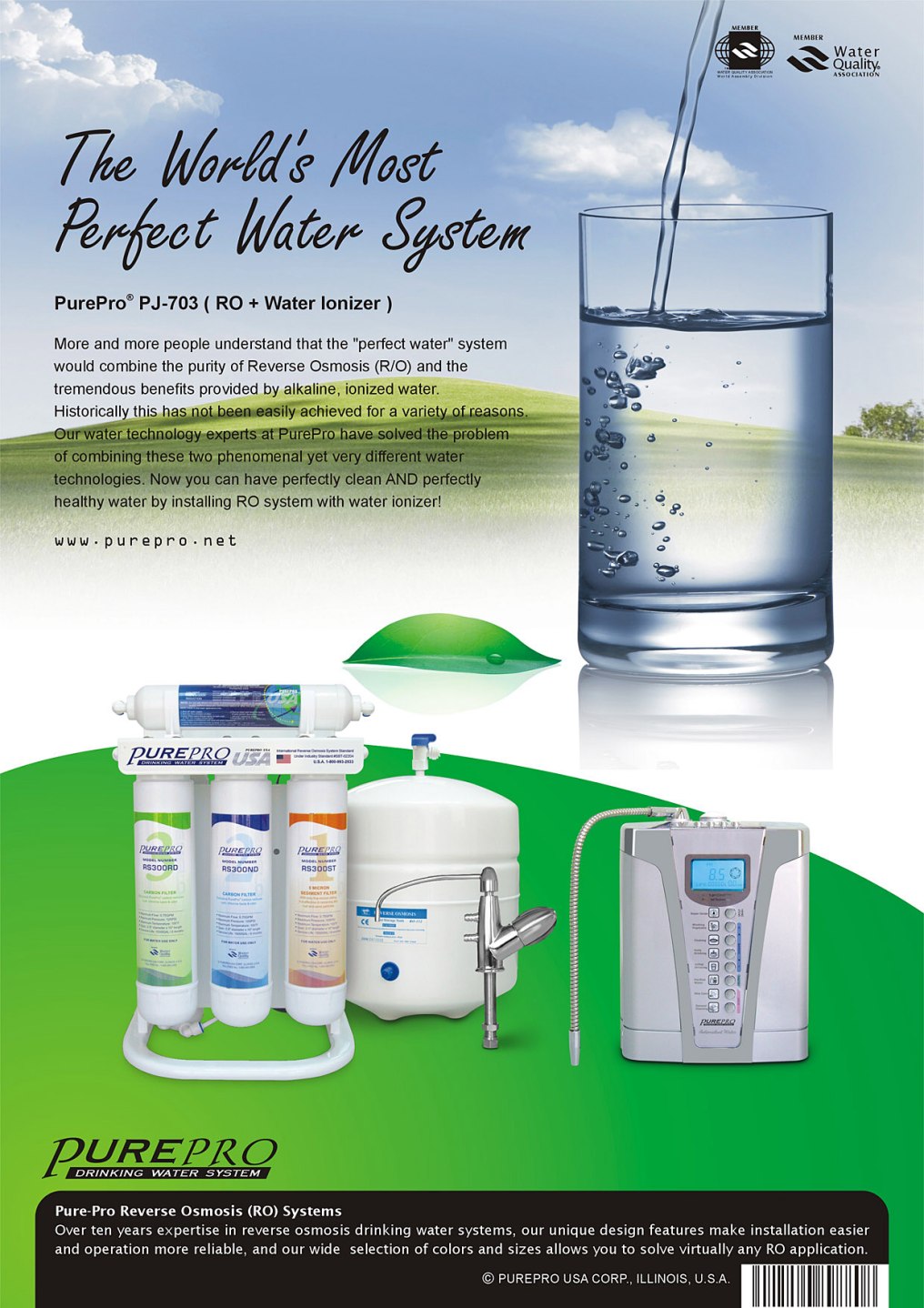 PurePro® Perfect Water Series - A combination of The Best of World !! ( RO / NF + Water Ionizer)