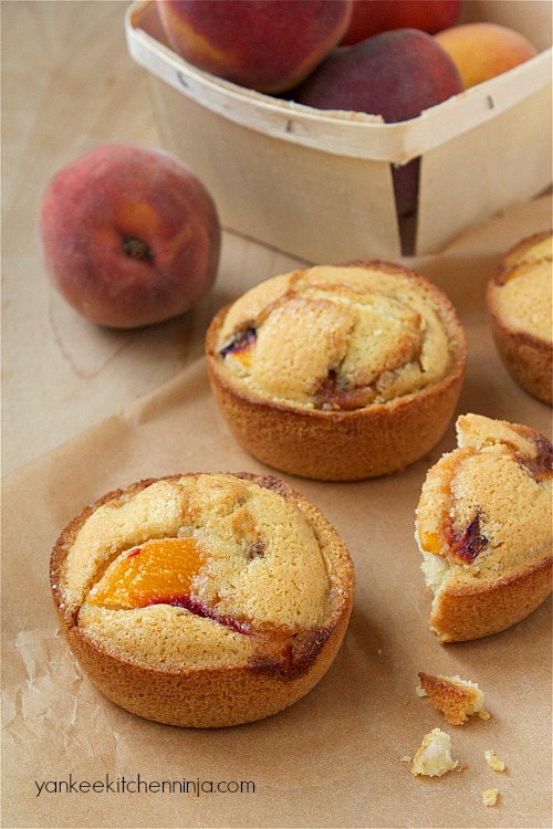 Gluten free peach cake muffins 