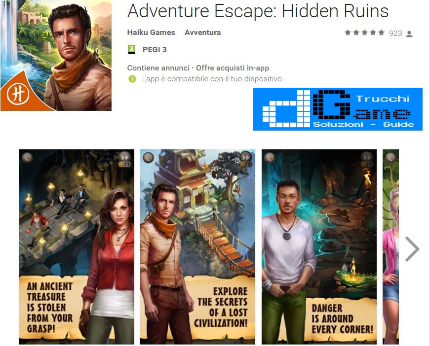 Soluzioni Adventure Escape Hidden Ruins
