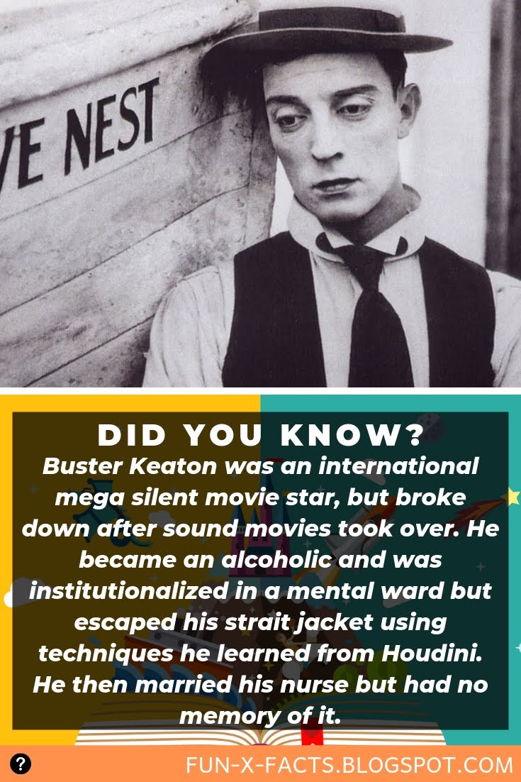 Buster Keaton was an international mega silent movie star, but broke