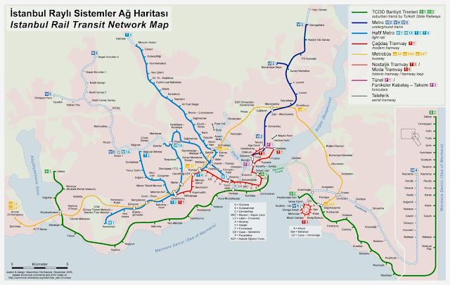 Mapa trens Istambul