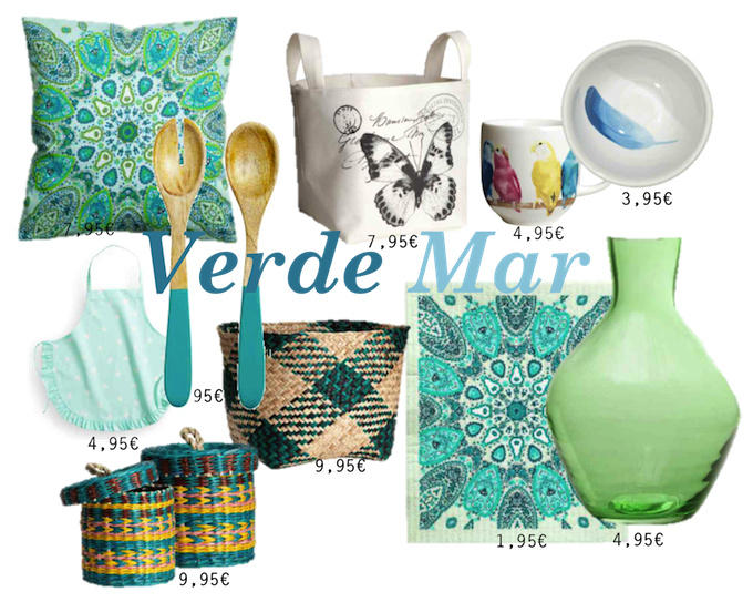 Decoración H&M en verde mar