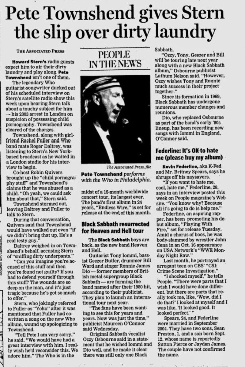 Rock Roll Newspaper Press History The Who The Eugene Register Rock Roll Newspaper Press History The Who The Eugene Register