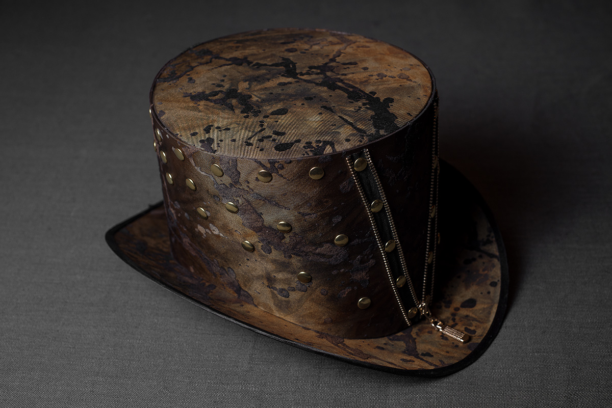 Steampunk HatMaker Custom Burning Man Hat. Top hat Burning Man art
