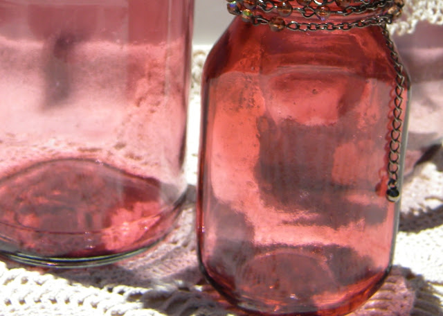 DIY Faux Cranberry Glass