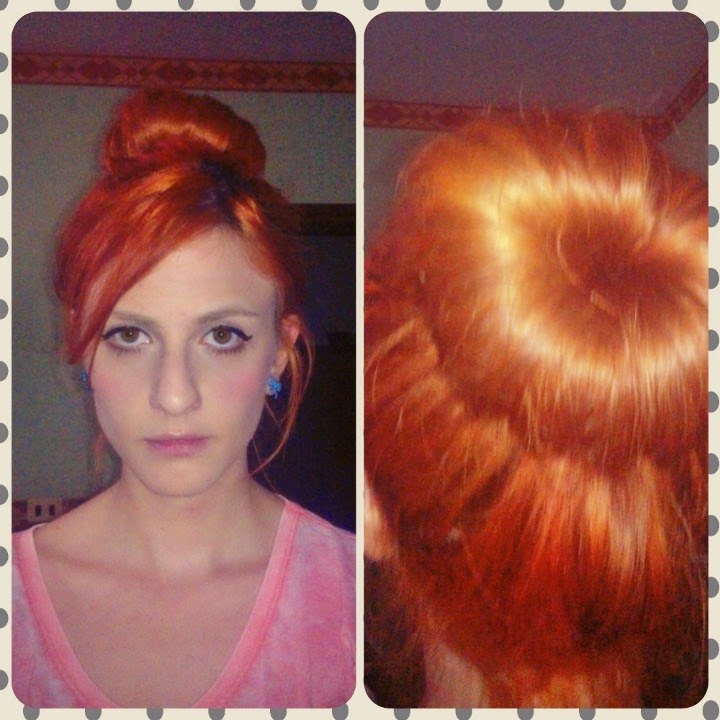 Gingerhead Messy bun with hair extensions