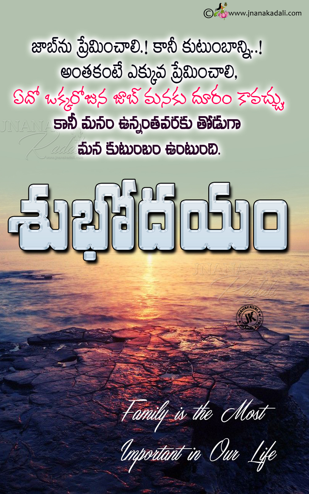 Self Motivational Telugu Subhodayam Good morning Greetings Sayings ...