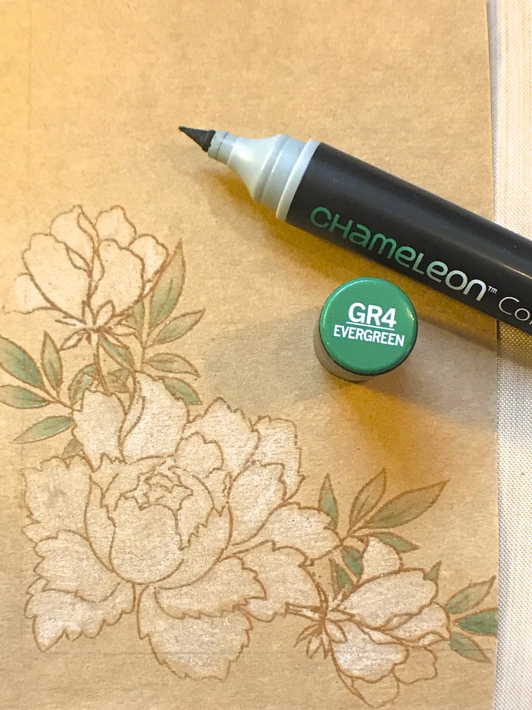 alcohol markers on kraft...