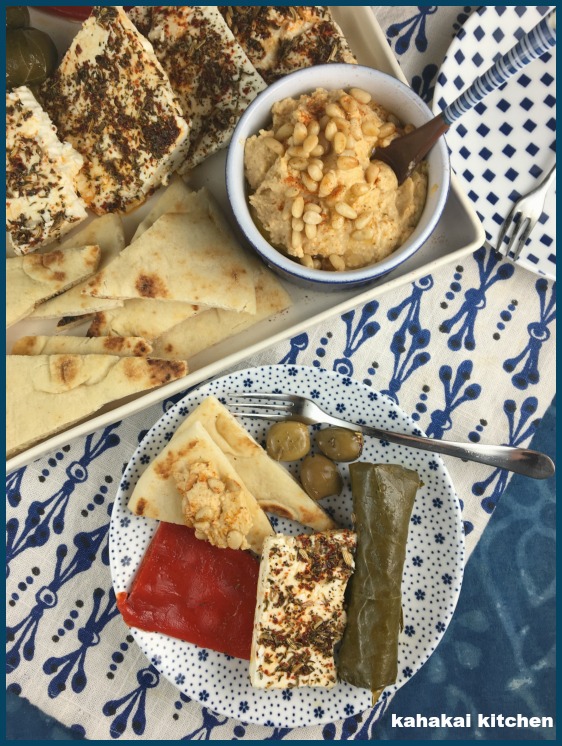 Kahakai Kitchen: Greek Mezze Platter with Marinated Herbed Feta