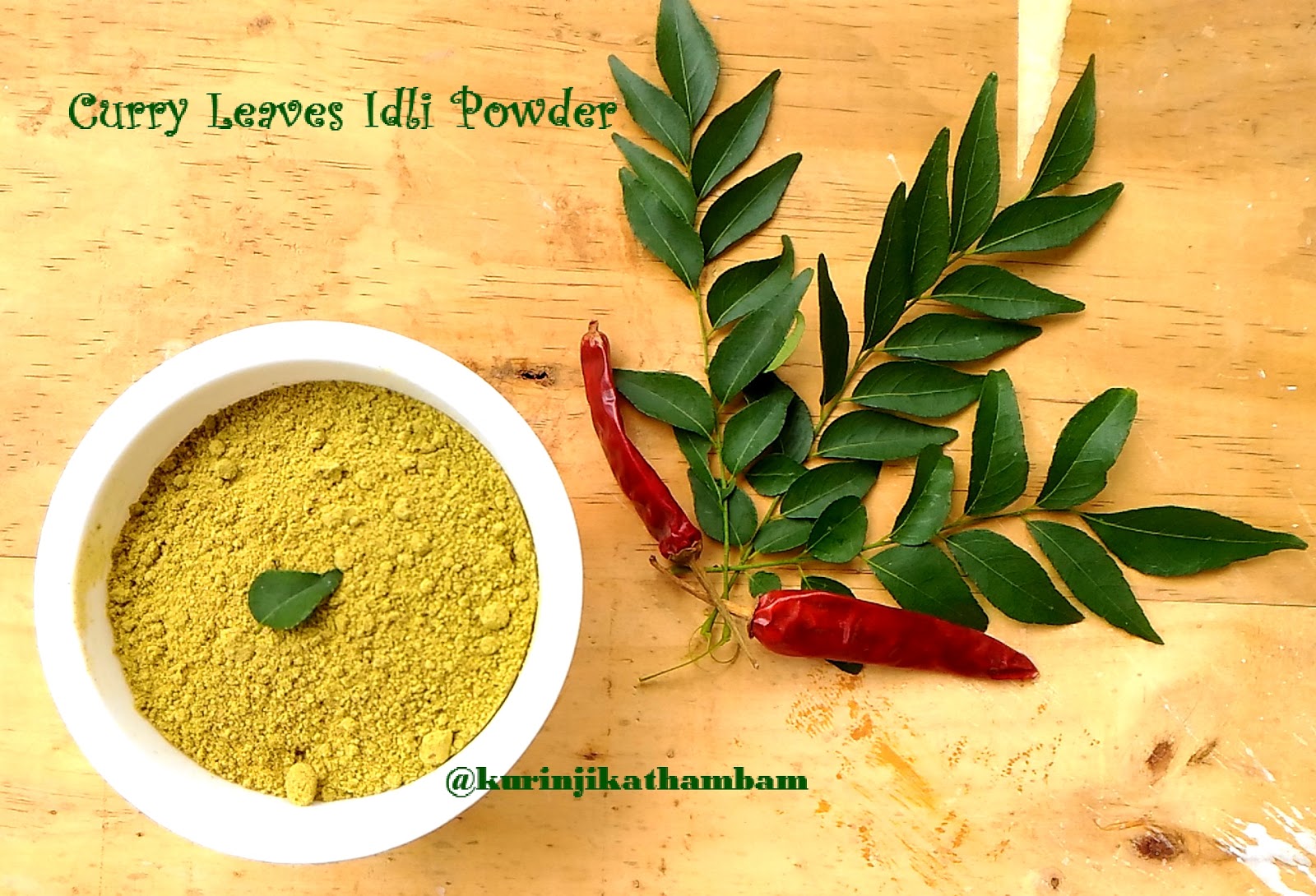 Curry Leaves Idli Powder / Karuveppilai Idli Podi Kurinji Kathambam