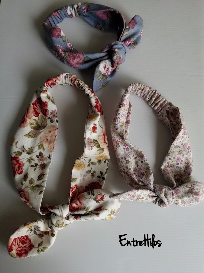 como hacer bandana o diadema de lazo