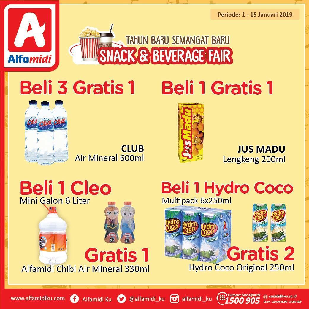 #Alfamidi - Promo Snack & Beverage Fair Periode 01 - 15 Jan 2019
