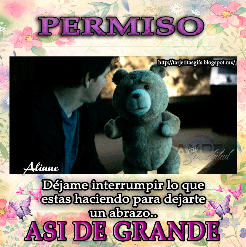 Tarjetitas en Gifs un abrazo