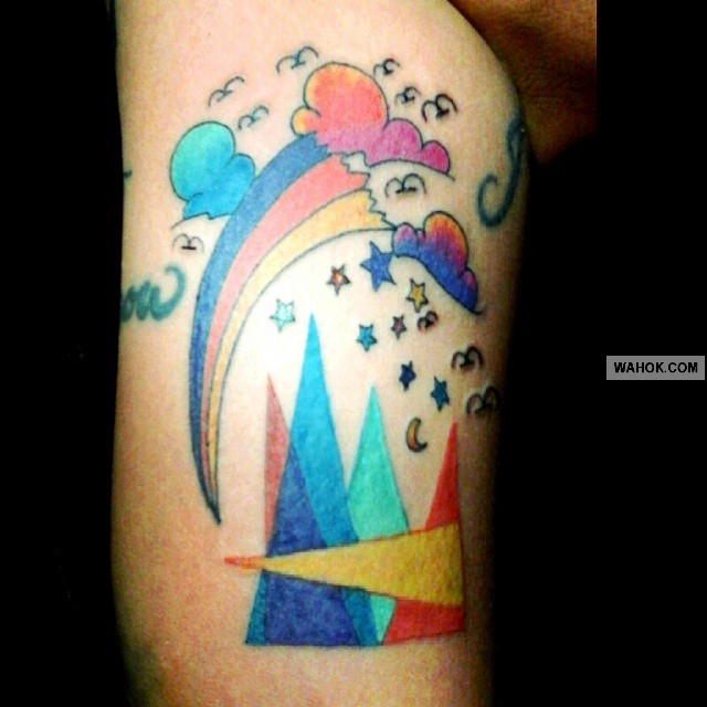 Gambar Tato Tema Pelangi Jenis Water Color, Geometris, Old Shool Terbaik tato 3D keren di punggung, gambar tato di dada, tato keren di kaki, macam macam tato terbaik di dunia, gambar tato tribal