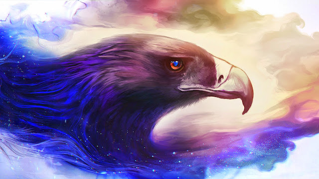 Fondo de Pantalla Pintura de una Aguila Americana