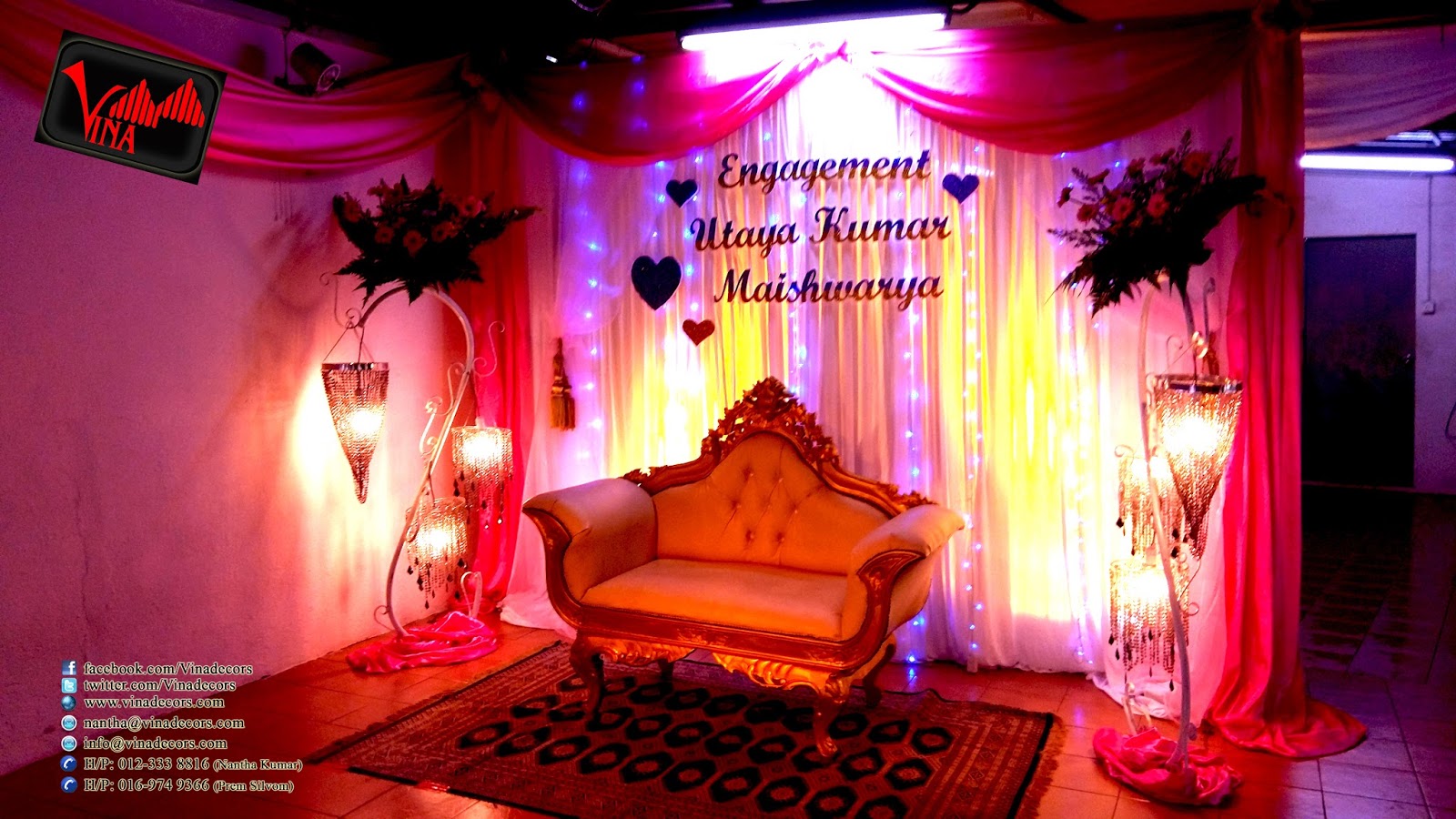 Vina Canopy & Decor INDIAN WEDDING MANAVARAI AND ENGAGEMENT BACKDROP