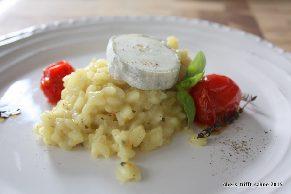 Risotto mit Ziegenkäse und Kirschtomaten