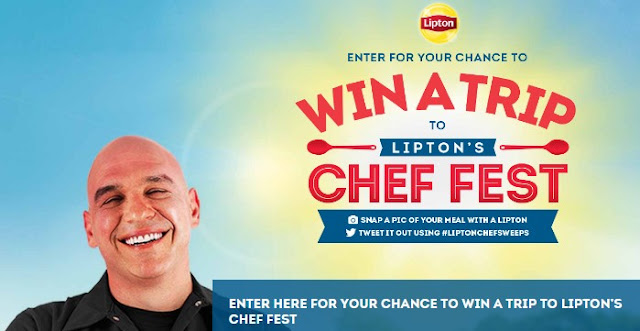 Lipton Tea Chef Fest Sweepstakes Lipton Tea wants you to enter daily for a chance to win a trip to their Chef Fest this year, which is hosted by celebrity chef Michael Symon, complete with flights, hotel and spending money!