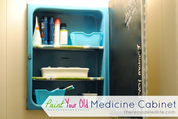 The Remodeled Life Painting Our Old Medicine Cabinet