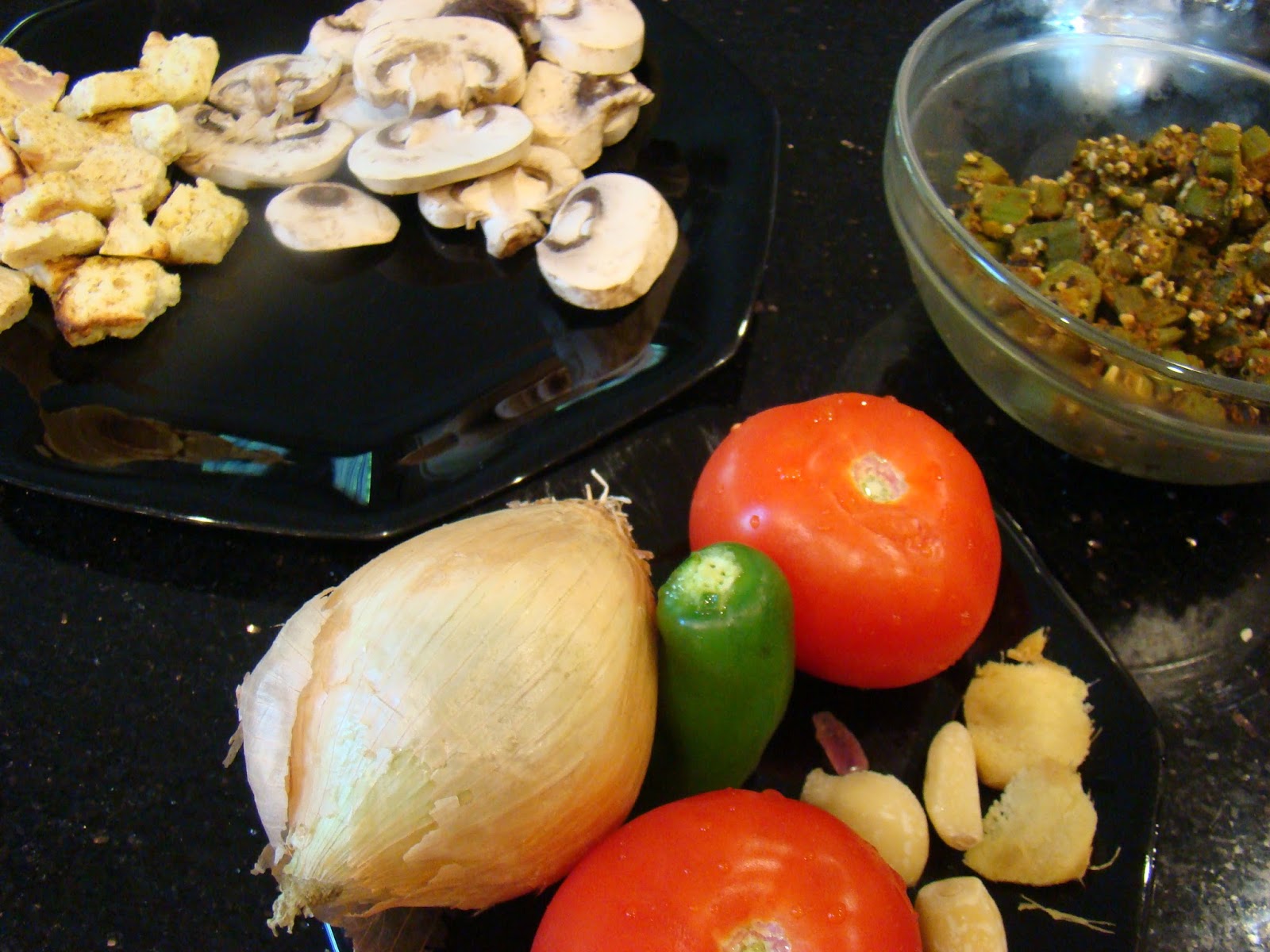 My Favorite Recipes Collection Okra Mushroom Curry with Paneer